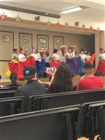 Students dancing